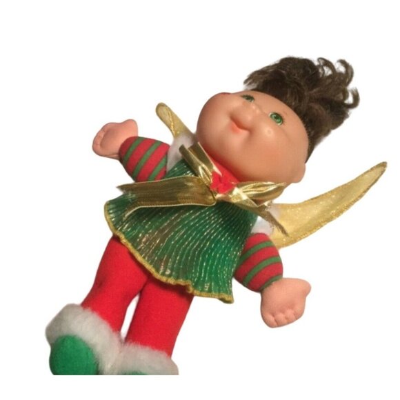 MATTEL CPK CABBAGE PATCH KIDS Christmas ELF ANGEL DOLL 8.5" TALL 1995 - Picture 4 of 10